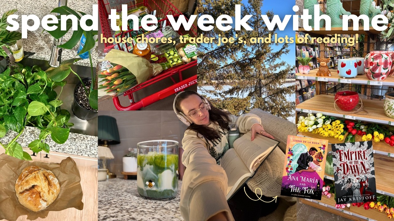 a cozy week of reading, trader joe's haul, + lots of matcha | WEEKLY VLOG
