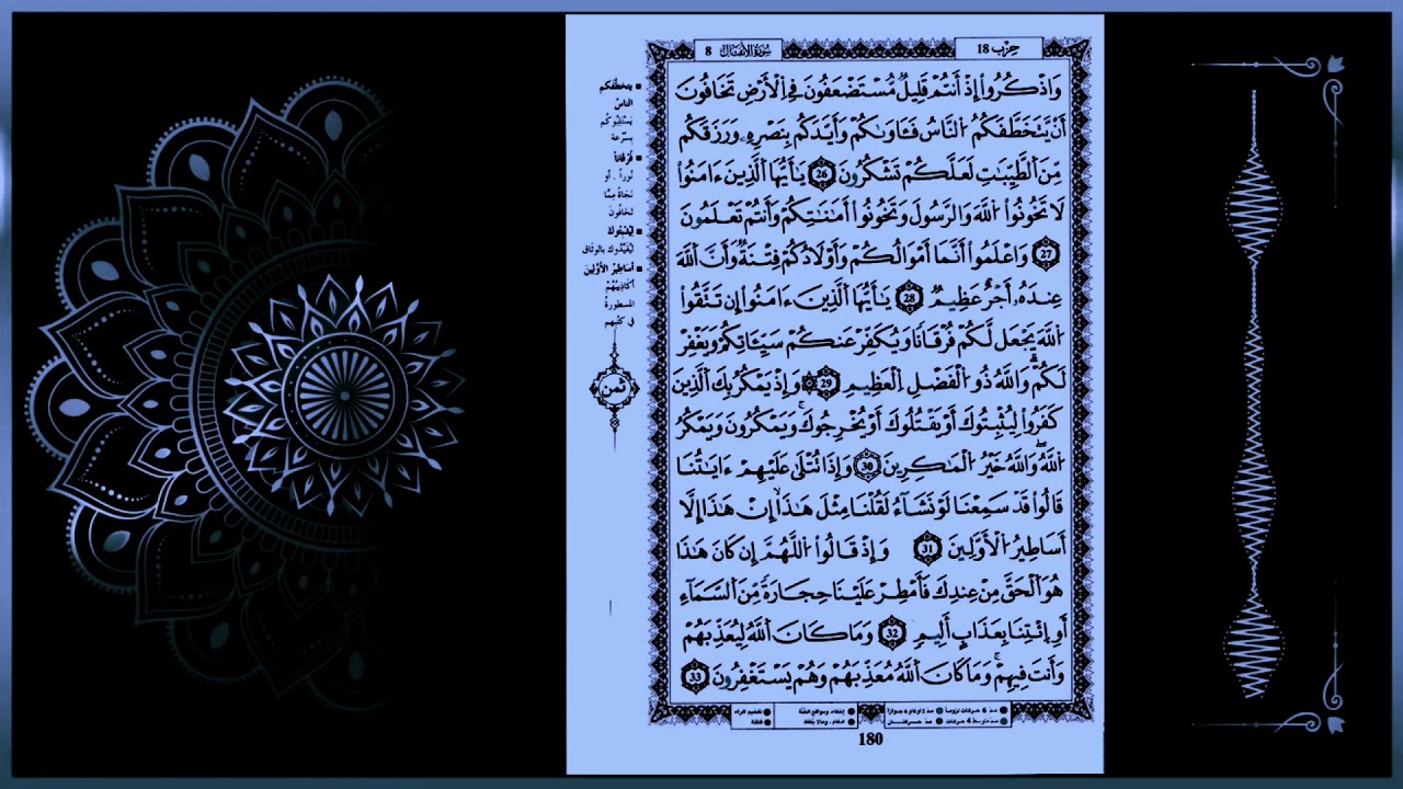 سورة الأنفال للمراجعة برواية قالون