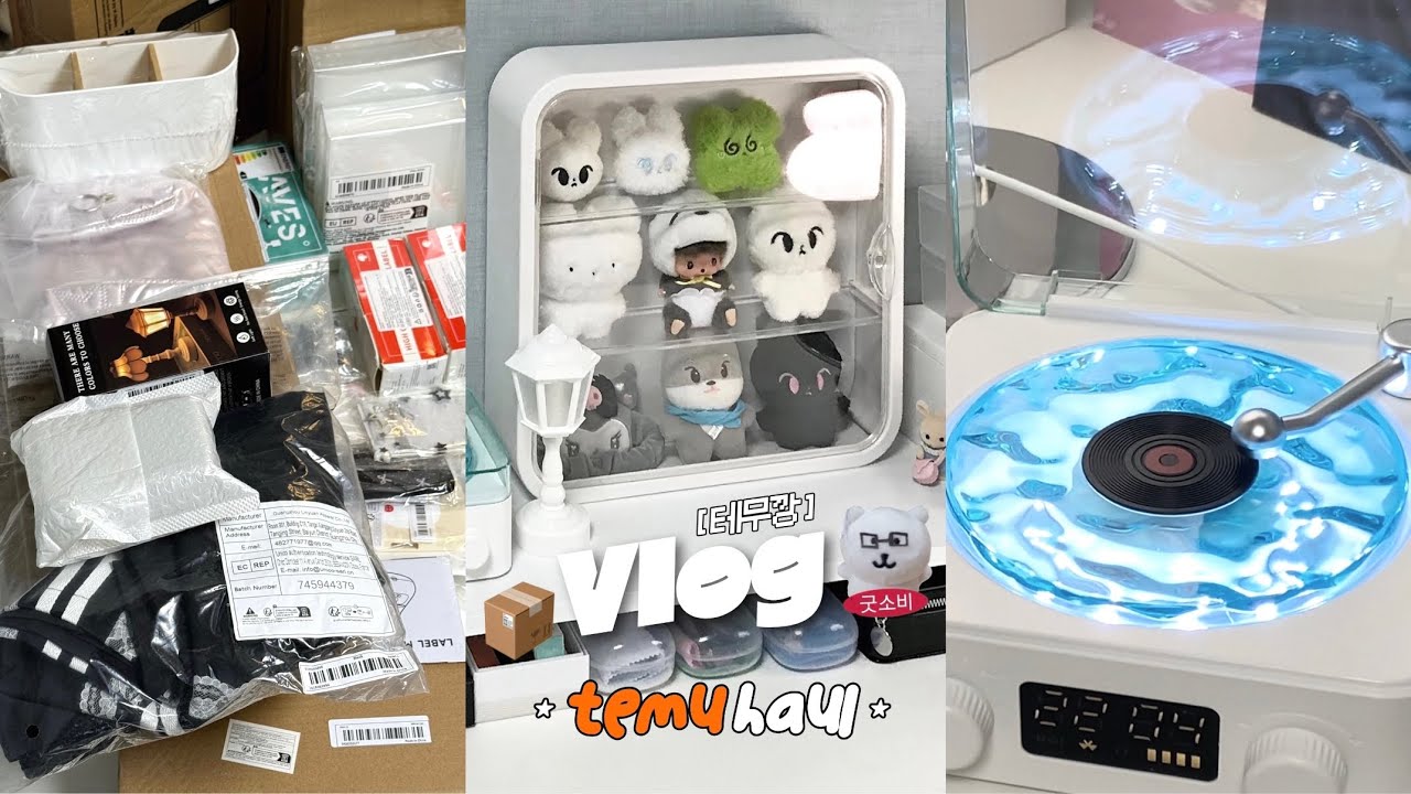 20만원 느좋 언박싱 낋여왔수다 📦 w. 테무깡 ✷ 시즈니 브이로그 ⋆ 덕질 추천템 ⋆ 책상 꾸미기 ⋆ 라벨 프린터 ⋆ 바인더 정리