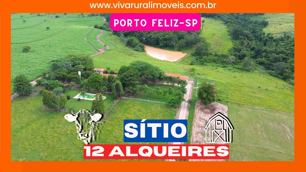 Sítio de 12 alqueires com ótima localização em Itu-SP.