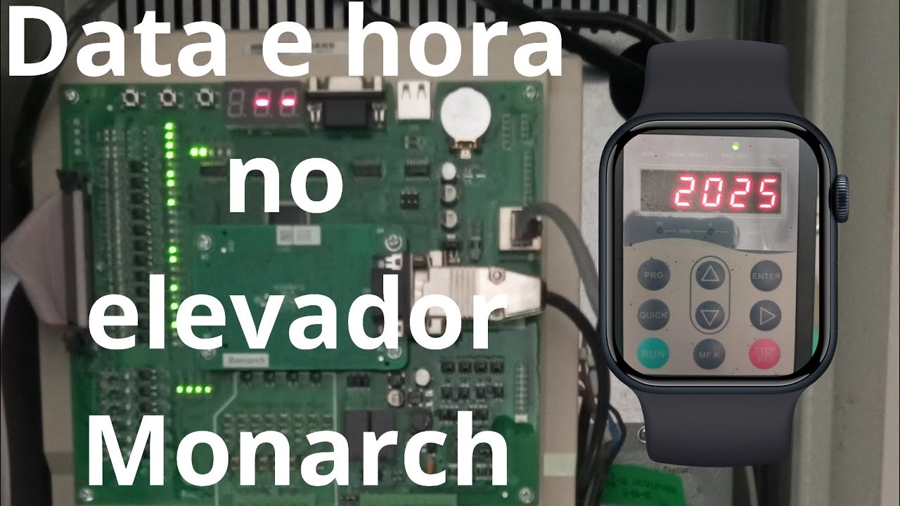 Elevador Monarch acertando data e hora