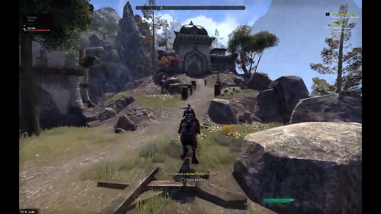 Elder Scrolls Online - claiming Hearts Week Golden Pursuit rewards