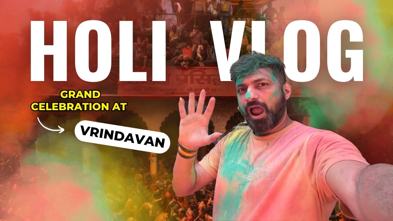 Pehli Baar VRINDAVAN HOLI! 😍 | Radha Raman Temple