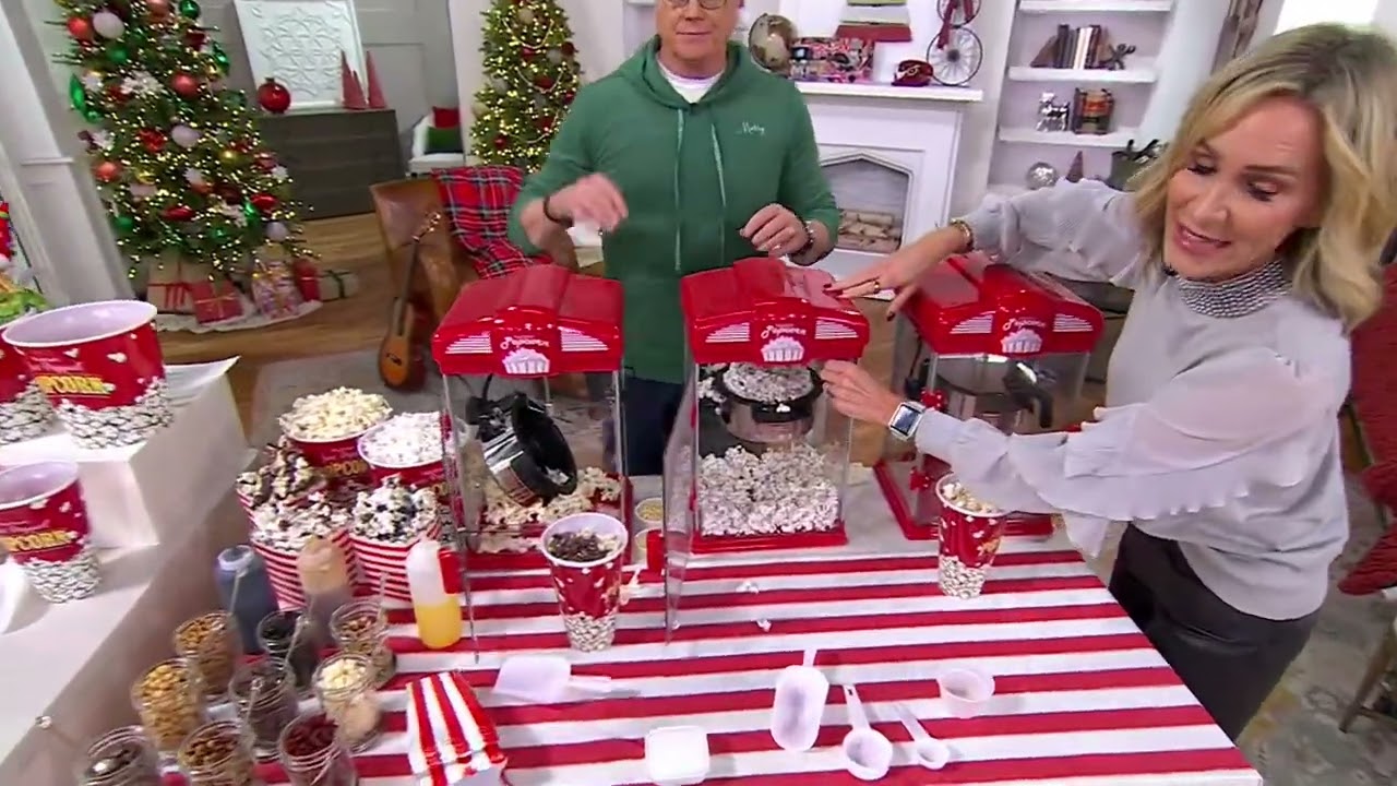 WestBend Theater Crazy 4-qt Popcorn Machine with Accessories on QVC