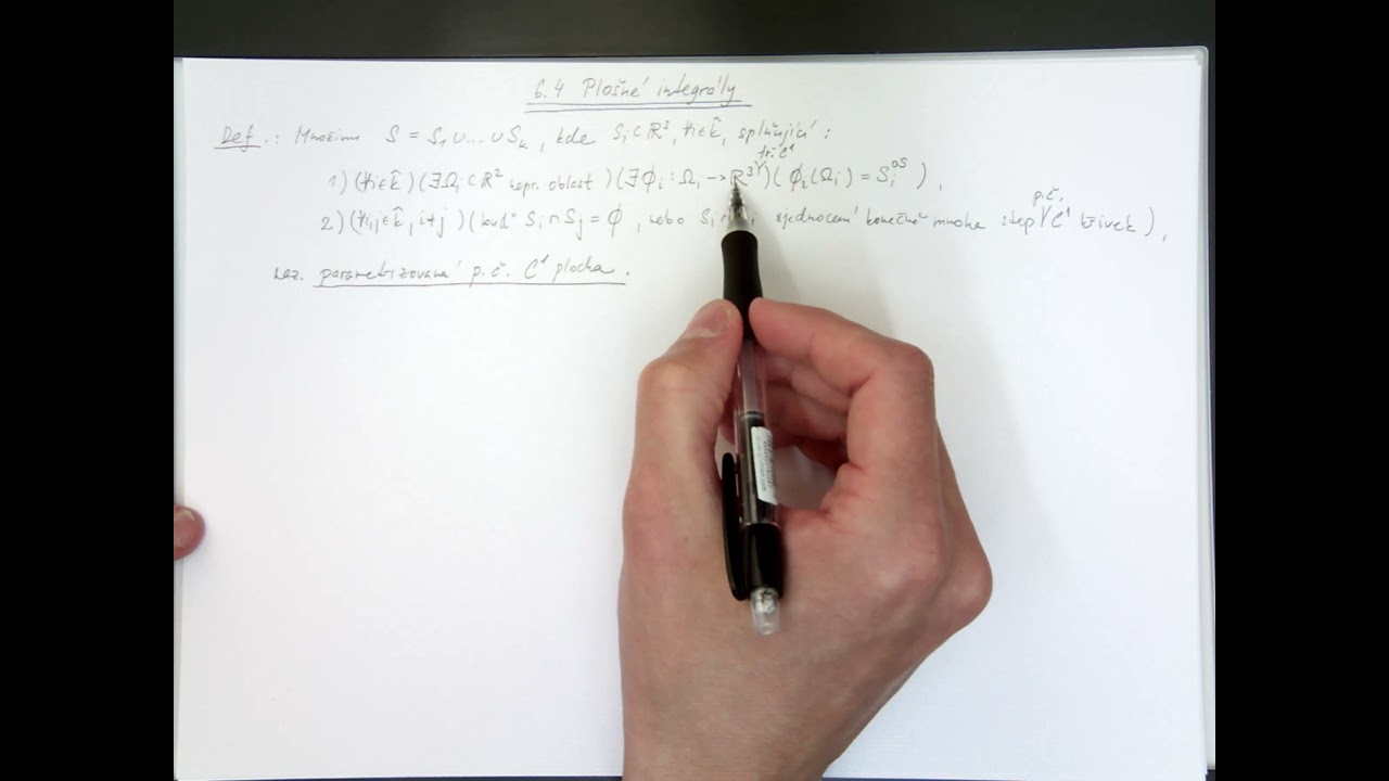 Matematická analýza A4: 6.4. Plošné integrály