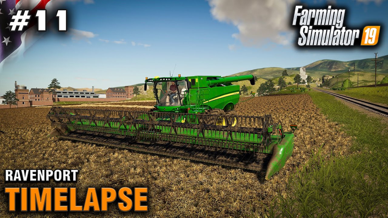 FS19 Timelapse Ravenport #11 Harvesting Wheat