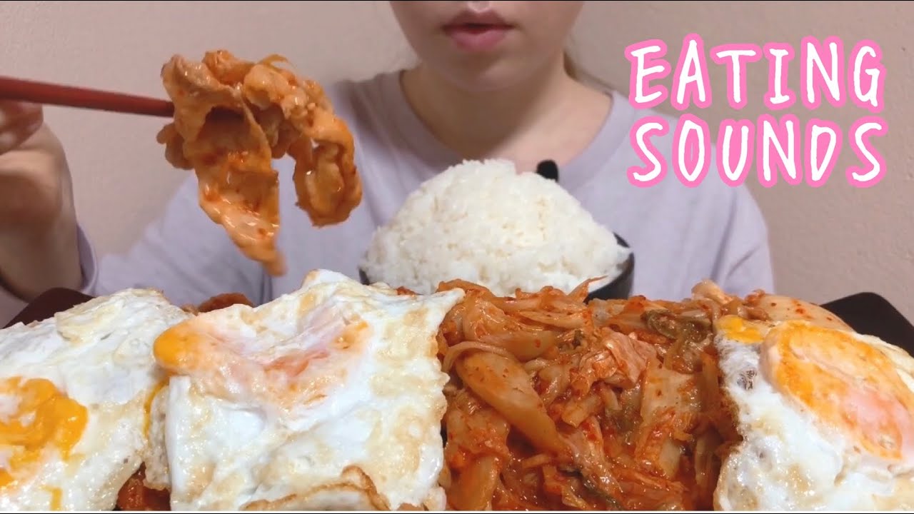 《Eating sounds》豚キムチ!Pork and Kimchi Stir-fry!