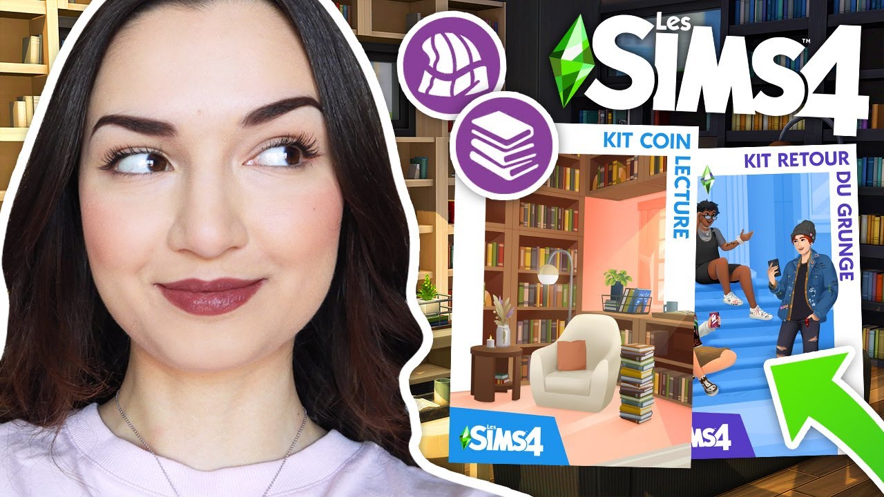 Découverte des Kits Coin lecture et Retour du grunge ! (ça vaut le coup ?) 👀 | Sims 4