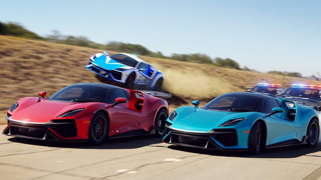 We Got Chased By The NEW SUPER CAR At 200 MPH! Car Hunt Police Chase - BeamNG Multiplayer