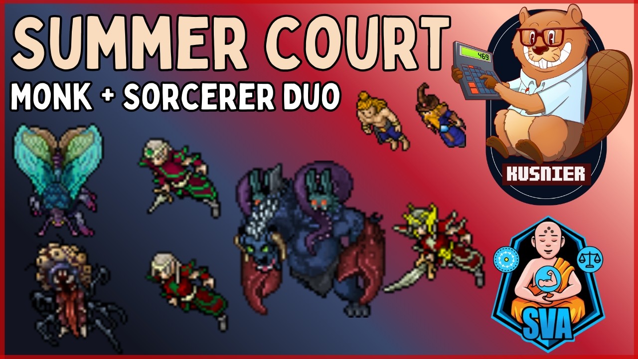 Summer Court | Monk + Sorcerer Duo Showcase | Level 250+ | Tibia