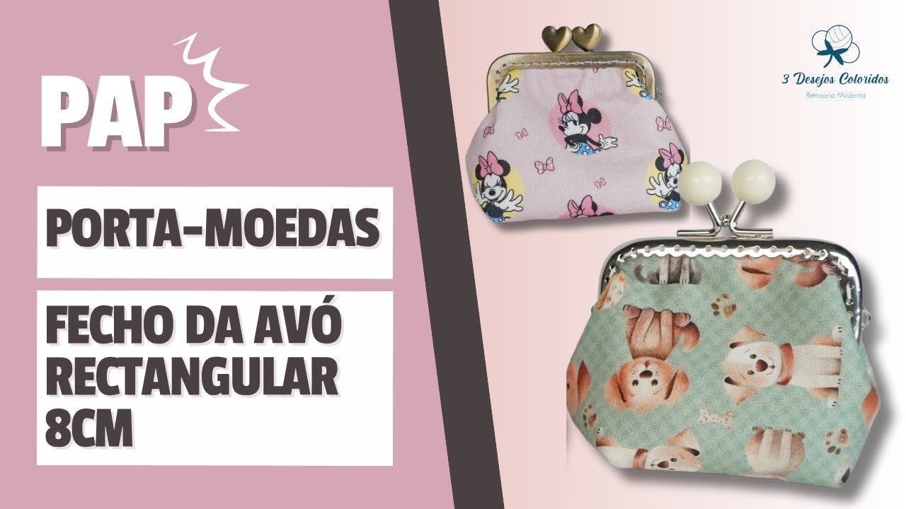 Porta Moedas com Fecho da avó! PAP! #iniciante #costuracriativa #costura #3desejoscoloridos