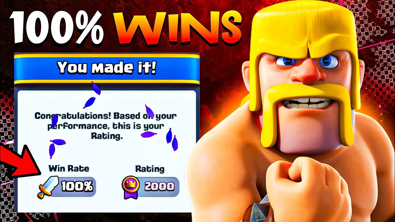 I Got a *GODLY* 100% Win Rate in Clash Royale
