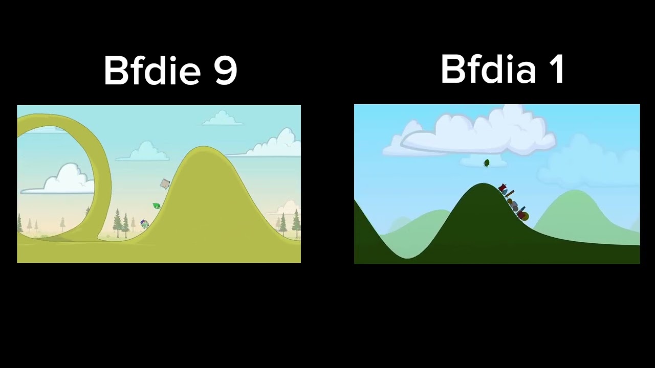 Bfdie 9 and Bfdia 1 chase scenes comparison 