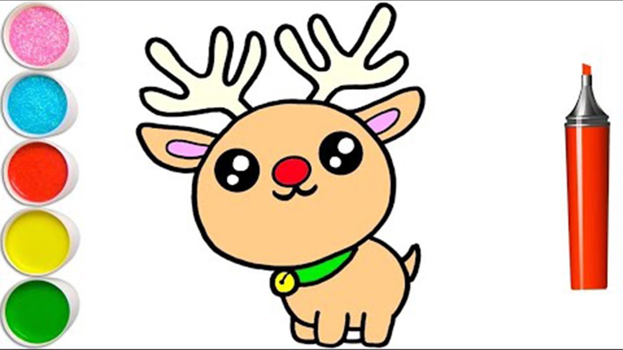 Bolalar uchun Kiyik rasm chizish | Drawing Deer for children | Как просто нарисовать оленя для детей