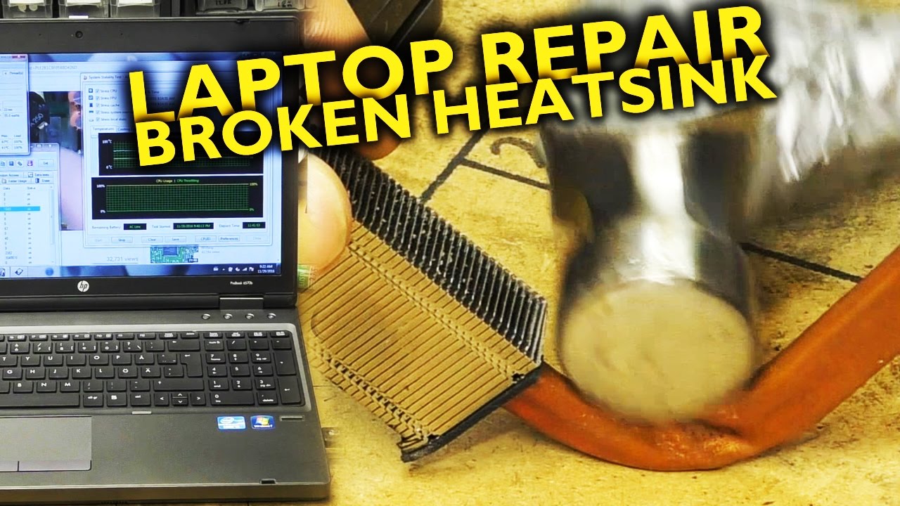 Trash picked, i5-powered HP 6570b repair - broken heatsink