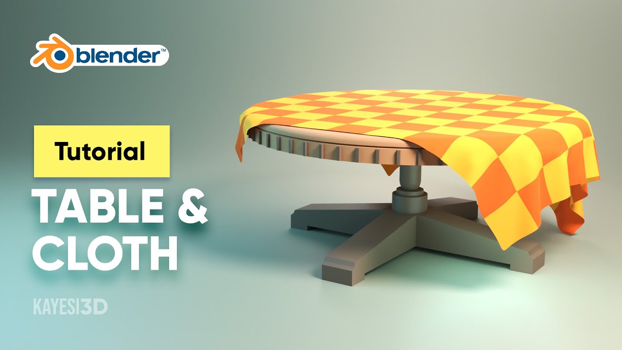 Round table with cloth on it | Blender tutorial