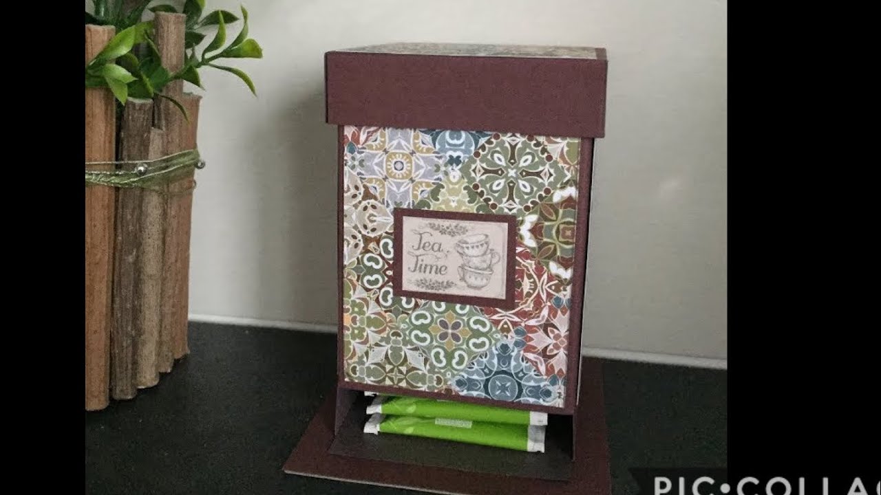TUTO SCRAP  boîte à thé (distributeur)