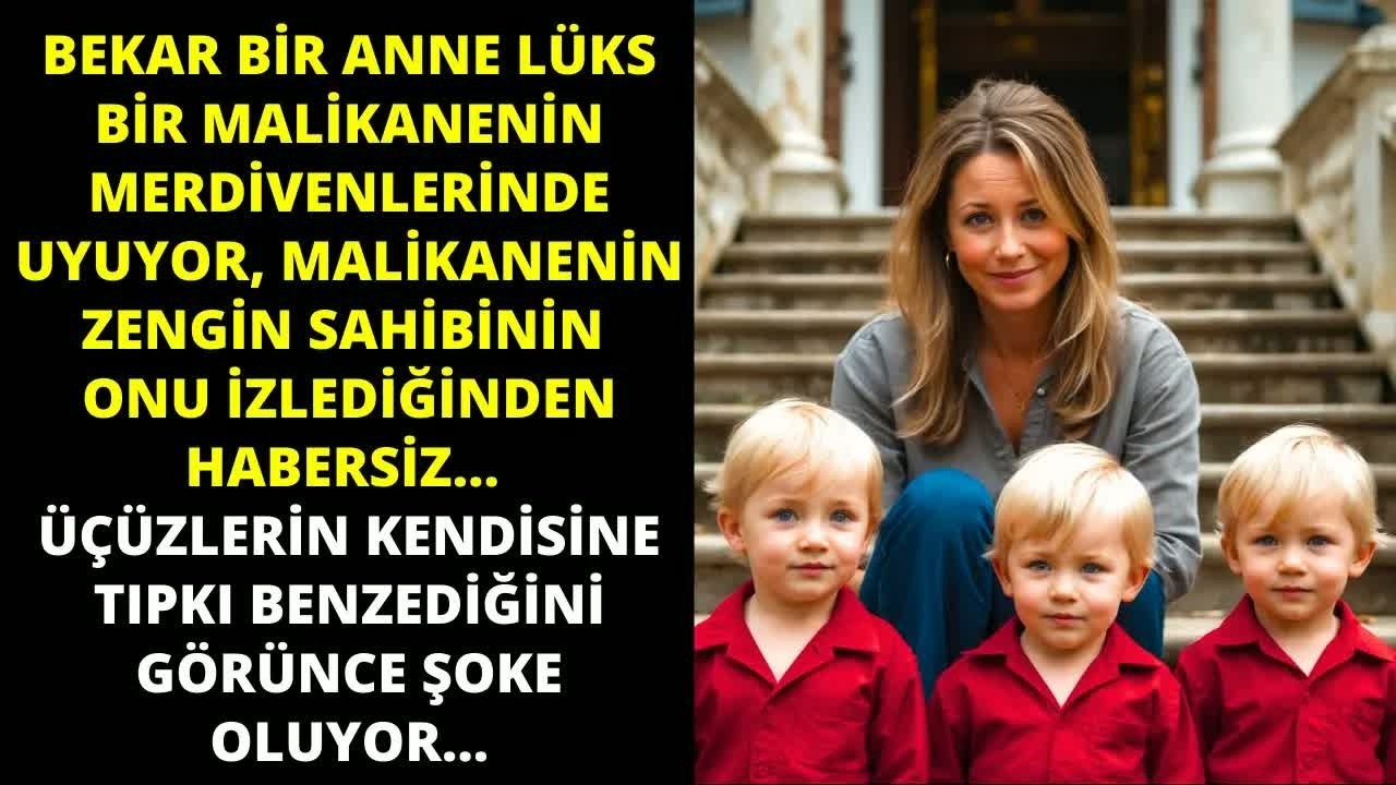 BEKAR BİR ANNE BİR MALİKANENİN MERDİVENLERİNDE UYUYOR... MİLYONER ÜÇÜZLERİ GÖRÜNCE ŞOKA GİRİYOR!