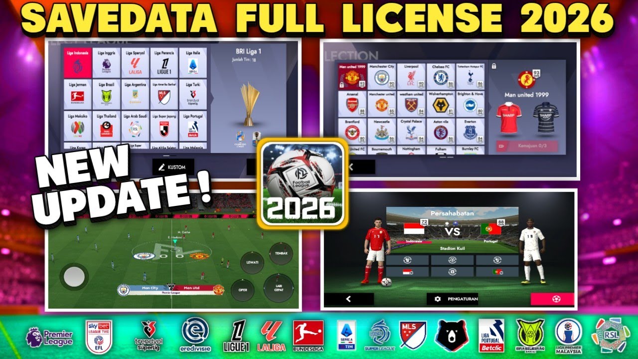UPDATE Savedata Full license game football league 2026 ! 
