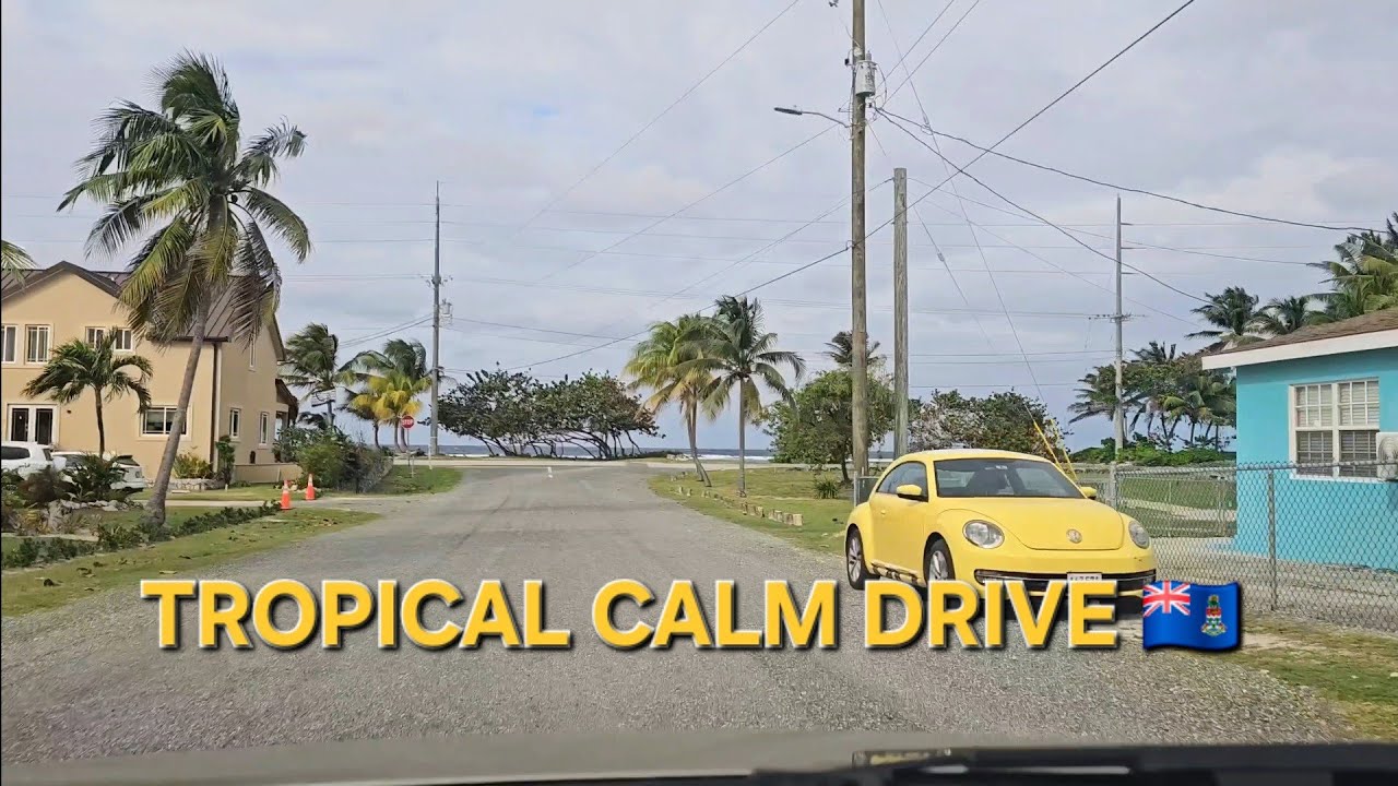 🇰🇾 Cayman Islands Virtual Drive Tour 🇰🇾 | Coconut Trees, Ocean Breeze & Calm Roads