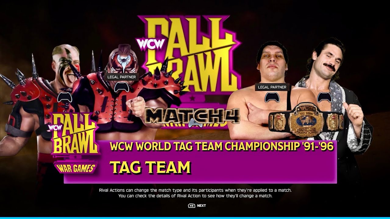 WWE2K25 UNIVERSE💭 WCW FALL BRAWL Nov wk3, Road Warriors vs Heenan Family🏆 FULL MATCH X|S