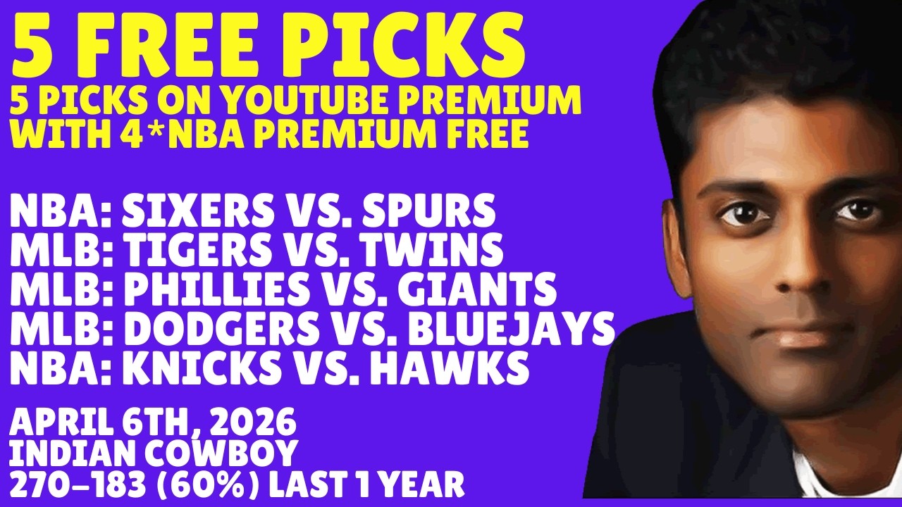 Monday NBA Picks Predictions & Best Bets 04/06/2026 Indian Cowboy Picks Predictions & Best Bets