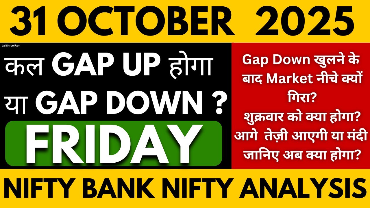 NIFTY PREDICTION FOR TOMORROW BANK NIFTY ANALYSIS FOR 31 OCTOBER 2025 MARKET ANALYSIS FOR TOMORROW