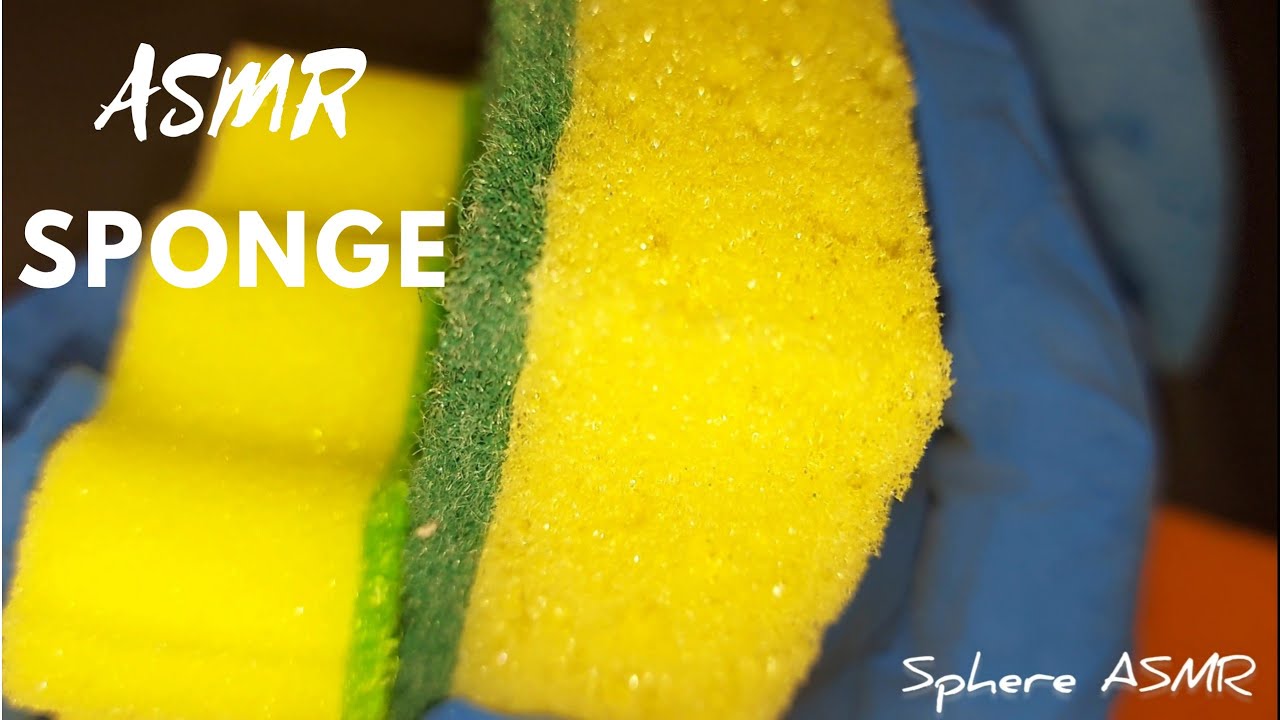 ASMR Sponge and Scouring Pad -  Rubbing , Tapping , Squeezing and Ripping Sounds