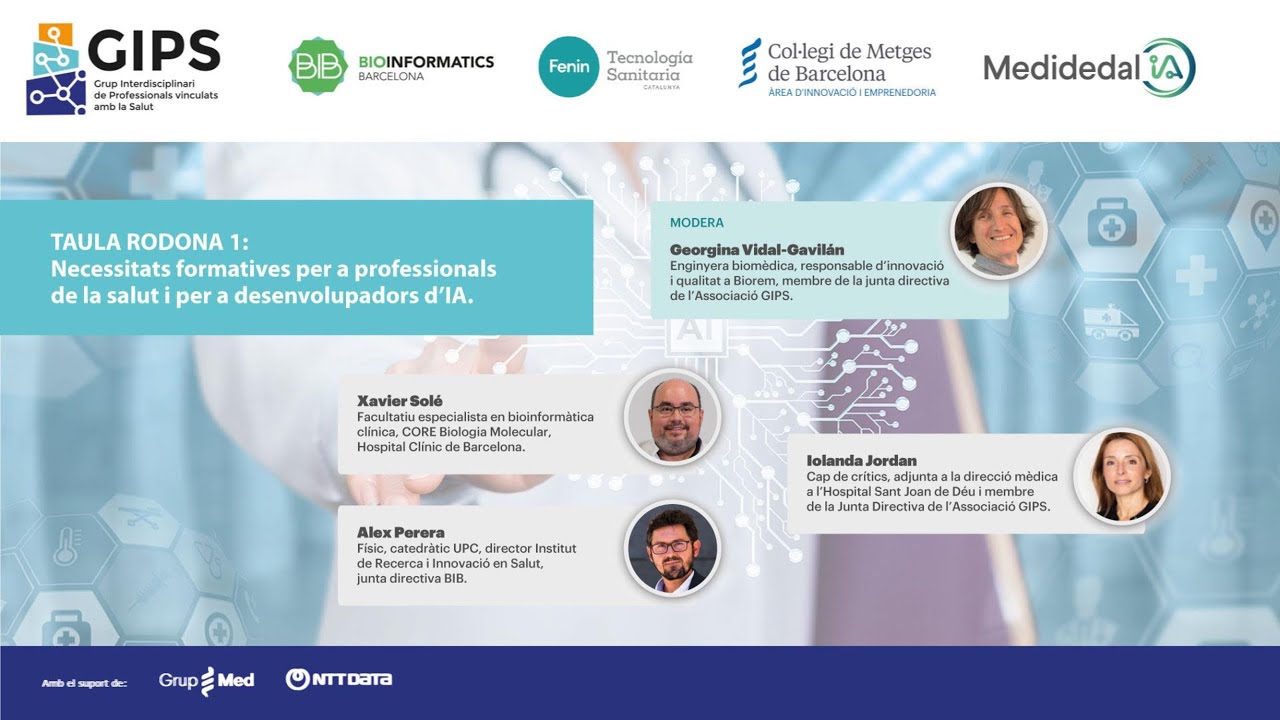 Jornada 'IA en salut: un repte interdisciplinari' - Taula rodona: necessitats formatives