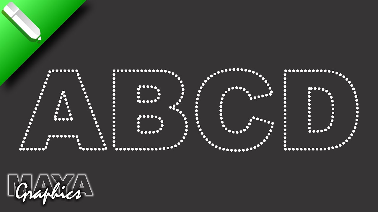 How to Create Doted Text Outline in Coreldraw