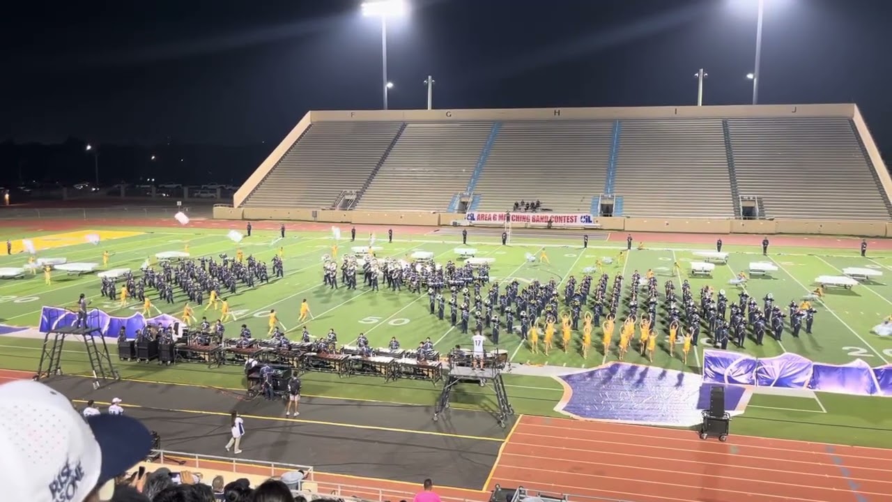Laredo Alexander HS Marching Band performing for Finals at Area in McAllen on 10/25/25