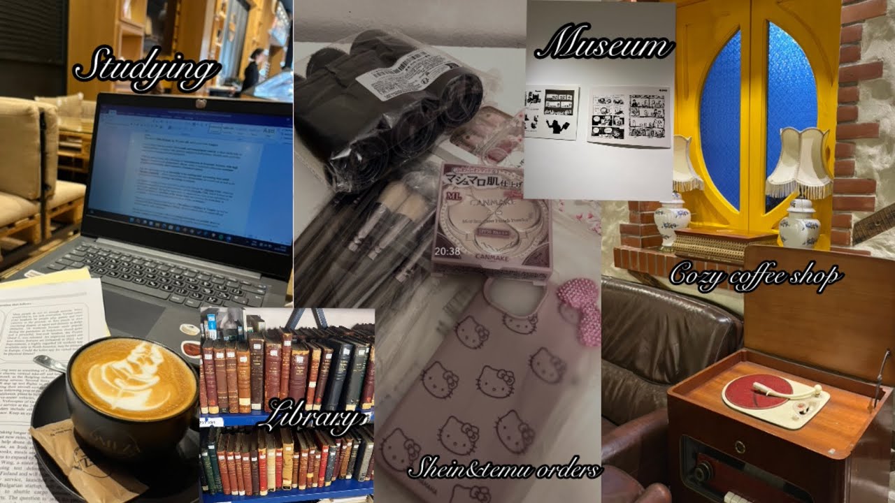 Slice of life🪽productive days (studying,journaling💌,coffee shop,museum…)