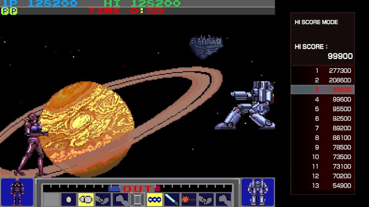 ギャラクティックウォーリアーズ　アケアカ　GAER使用10面まで 145500点