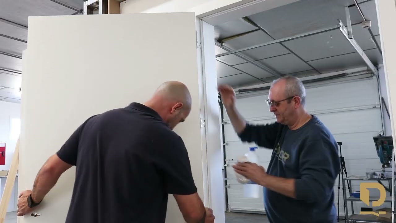 Proceso íntegro de montaje del kit de puerta con cerco de aluminio