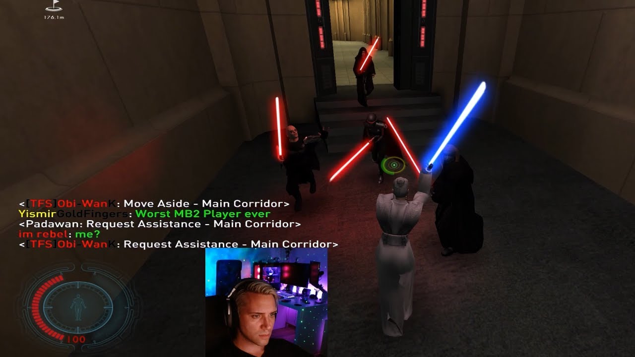Intense 8 VS 2 situation in Star Wars - Jedi Academy Multiplayer | MBII mod