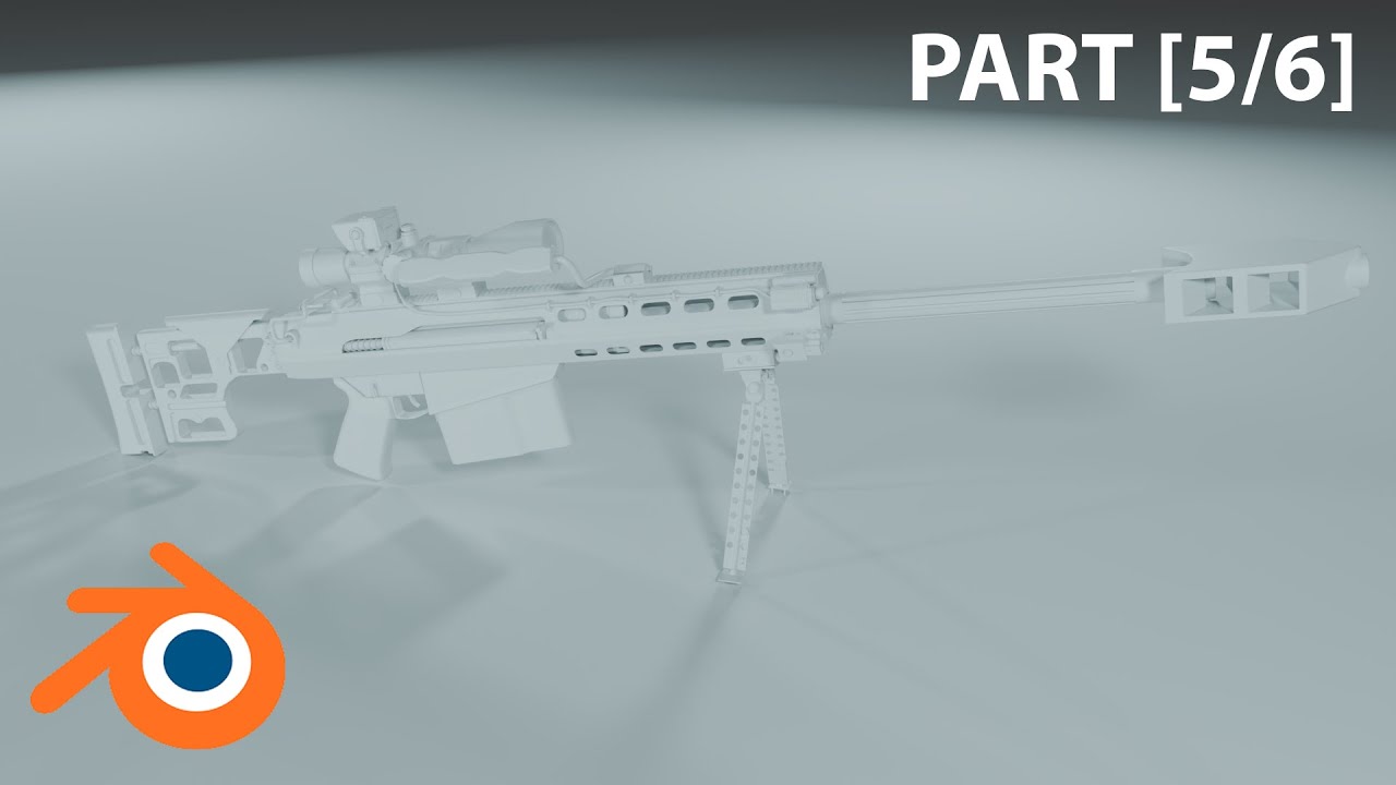 Timelapse Modeling Barrett Sniper Rifle (Part 5/6)