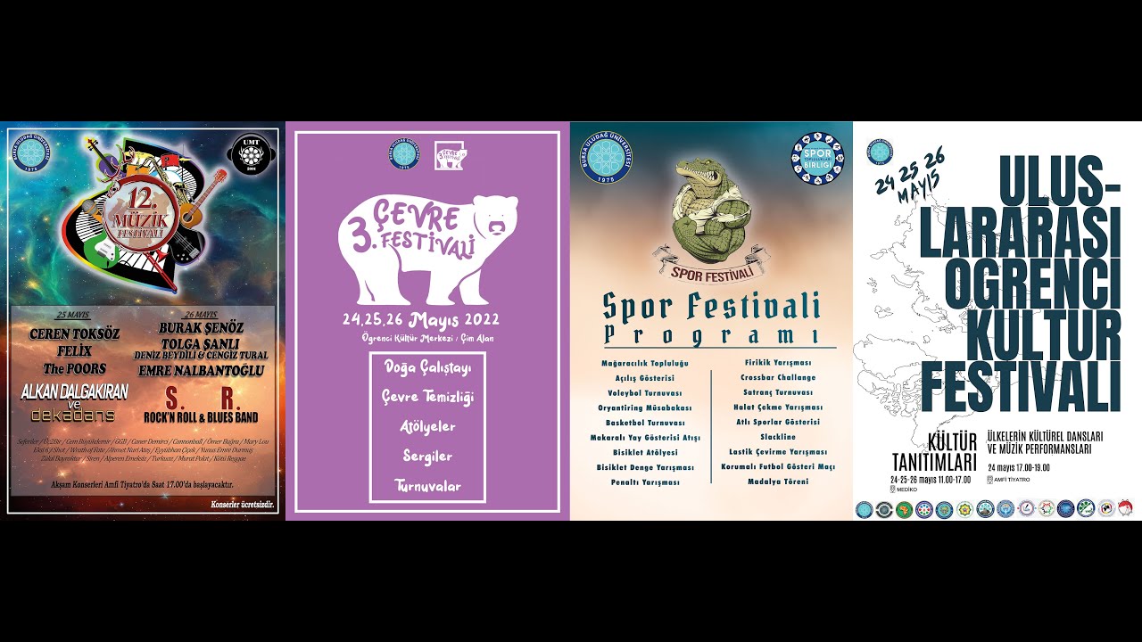 BUÜ Öğrenci Festivalleri  (24-25-26 Mayıs 2022)