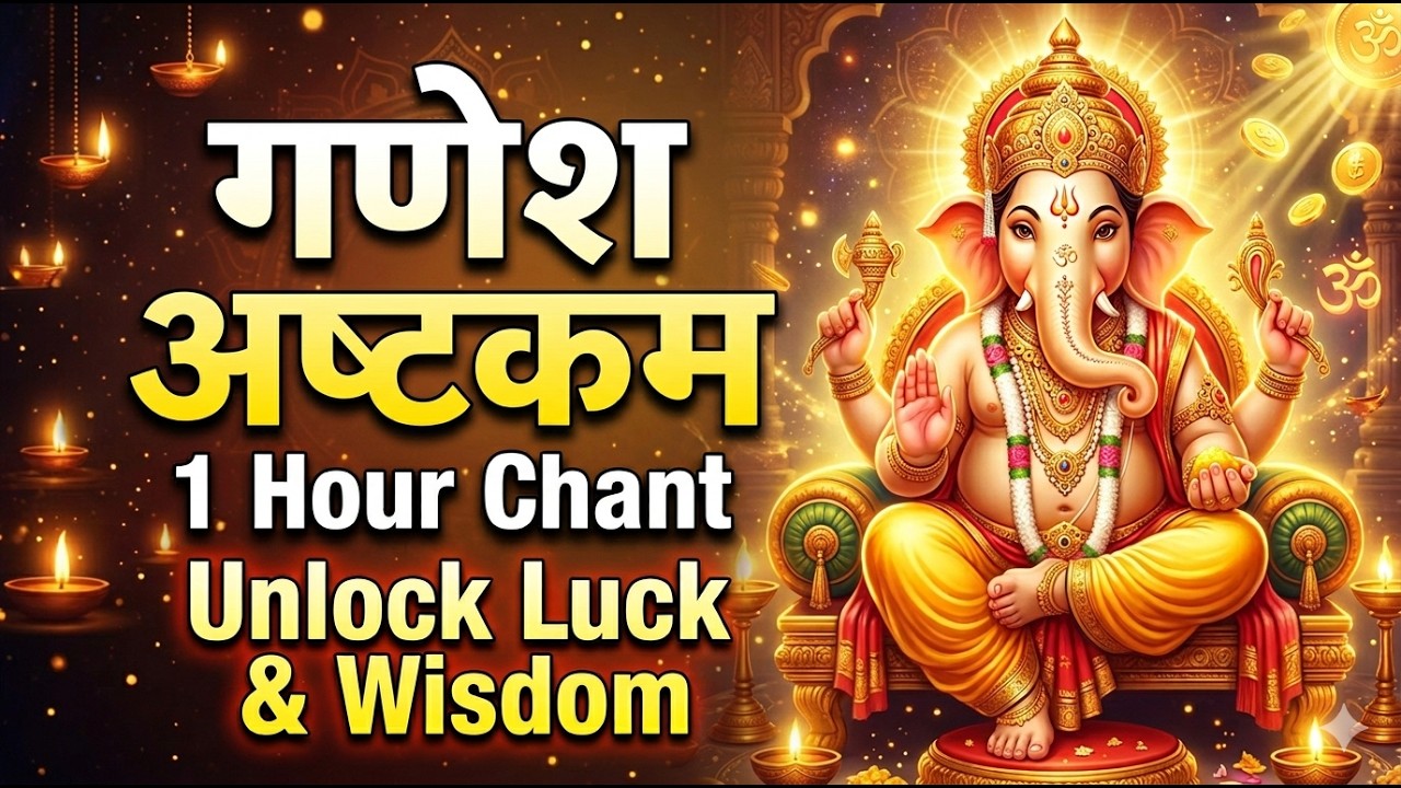 Ganesh Ashtakam Chant 1 Hour | Unlock Luck, Wisdom & Spiritual Power #ganeshashtakam #ganeshmantra