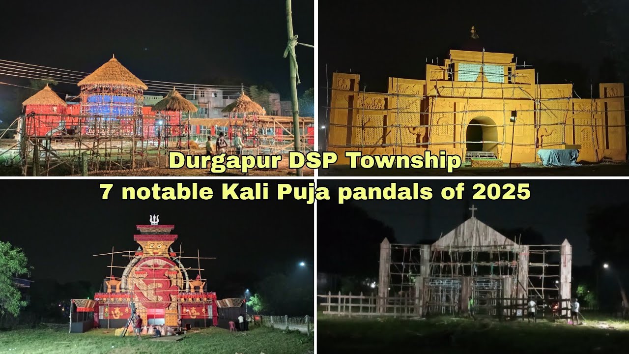Durgapur DSP Township 7 notable Kali Puja pandals of 2025 | Bankim,Chandidas,Newton,Dayananda & more