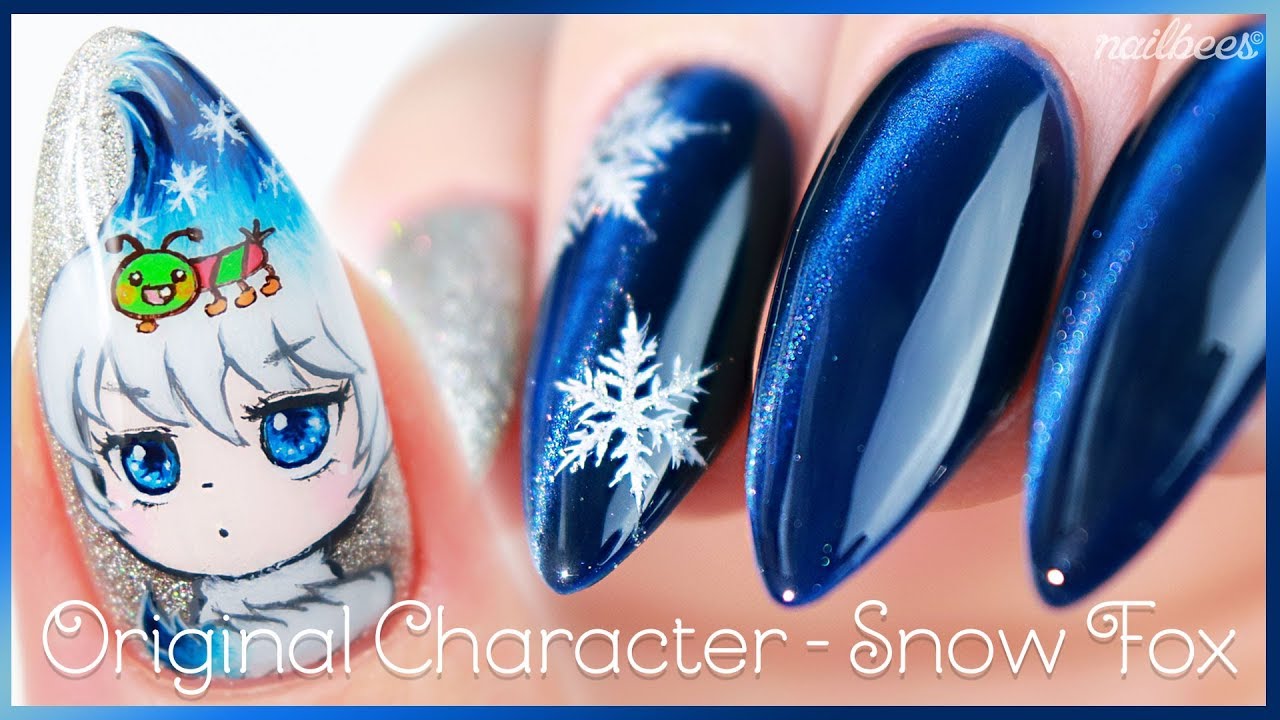 ☆ Original Character Nail Art - Snow Fox ☆
