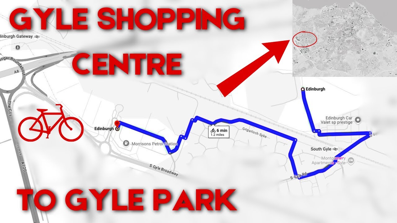 Cycling from Gyle Shopping Centre to Gyle Park