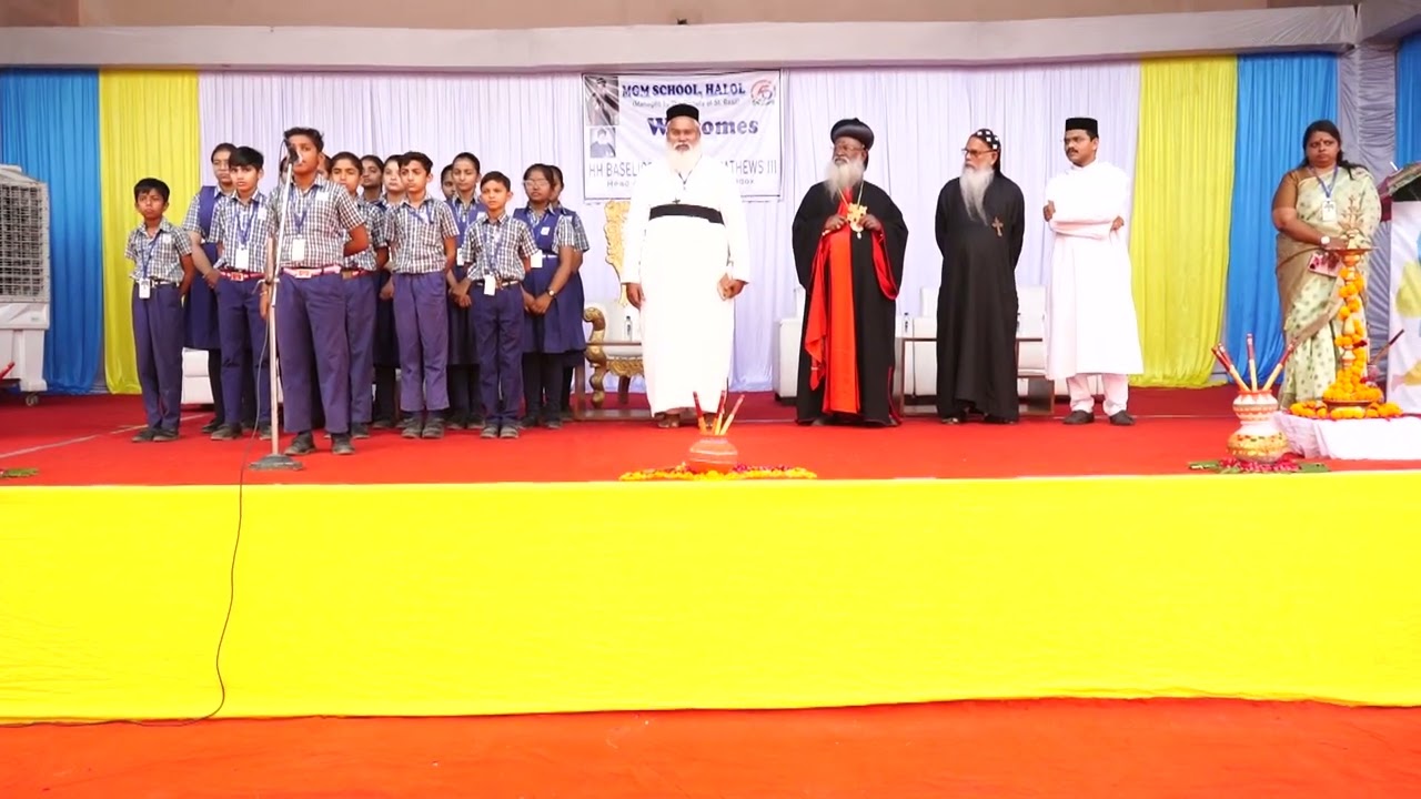 Reception of His Holiness Baselios Marthoma Mathews III at MGM School Halol, on 1st April, 2024.