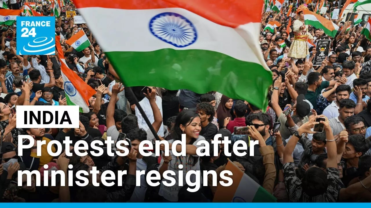 India's 'cockroach' party says ending protest after minister resigns &bull; FRANCE 24 English