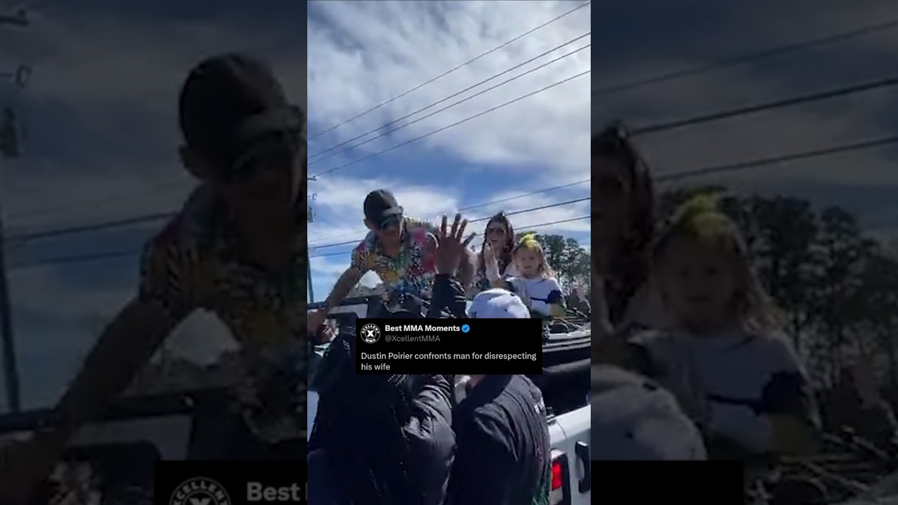 Dustin Poirier confronts man for disrespecting his wife