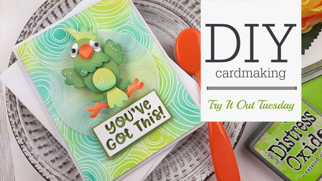 Try It Out Tuesday | Elizabeth Crafts Parrot Wobble Card