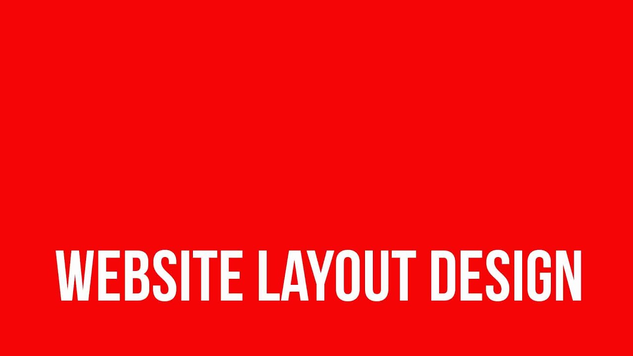 Website layout design tutorial