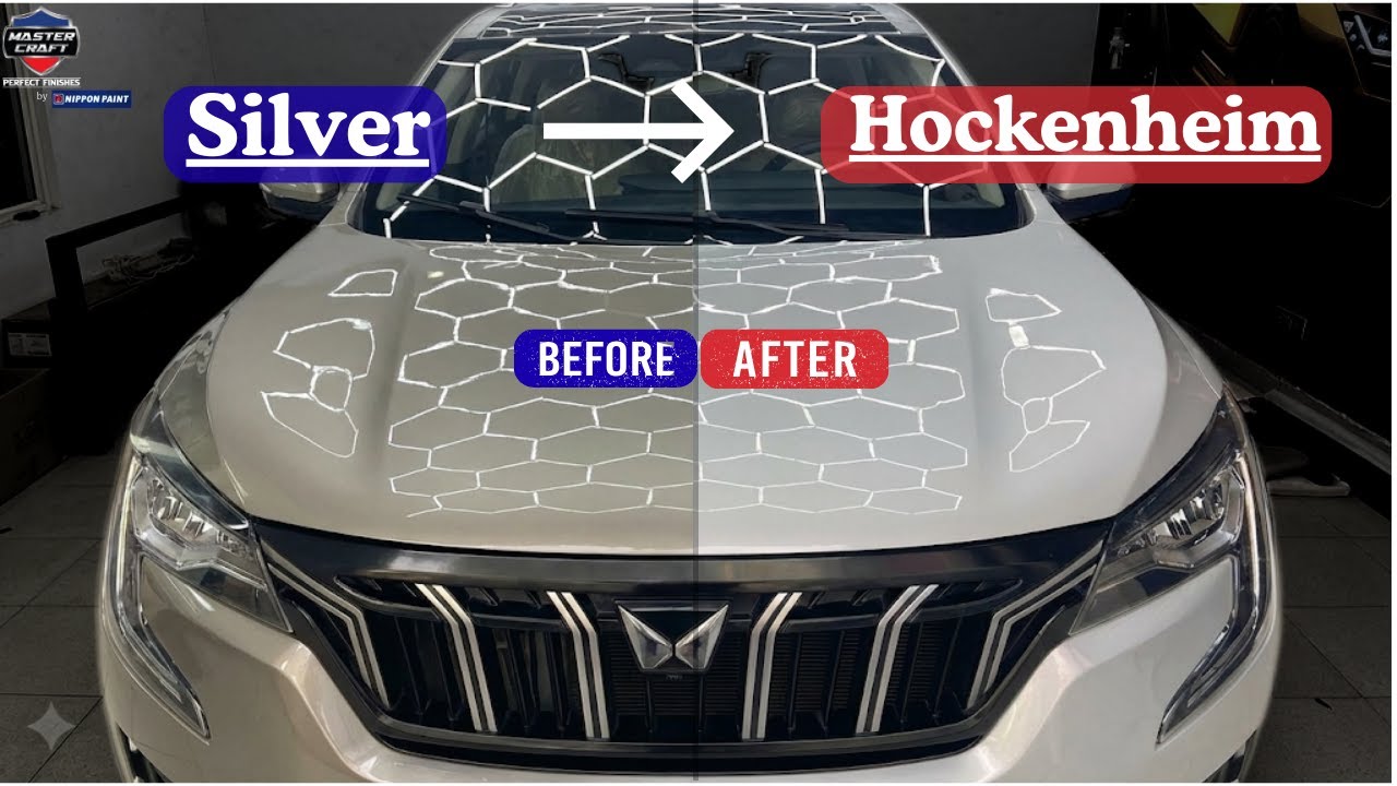 Repainting Mahindra XUV700 from silver to Hockenheim Silver#automobile #carpainting