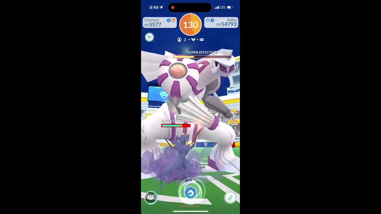 Dragon tail/aqua tail palkia duo Pokemon go