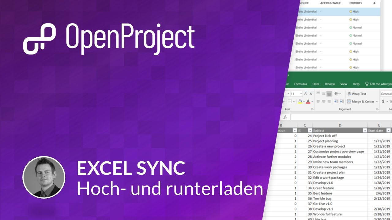 OpenProject Excel Synchronisation - 1. Hoch- und Runterladen