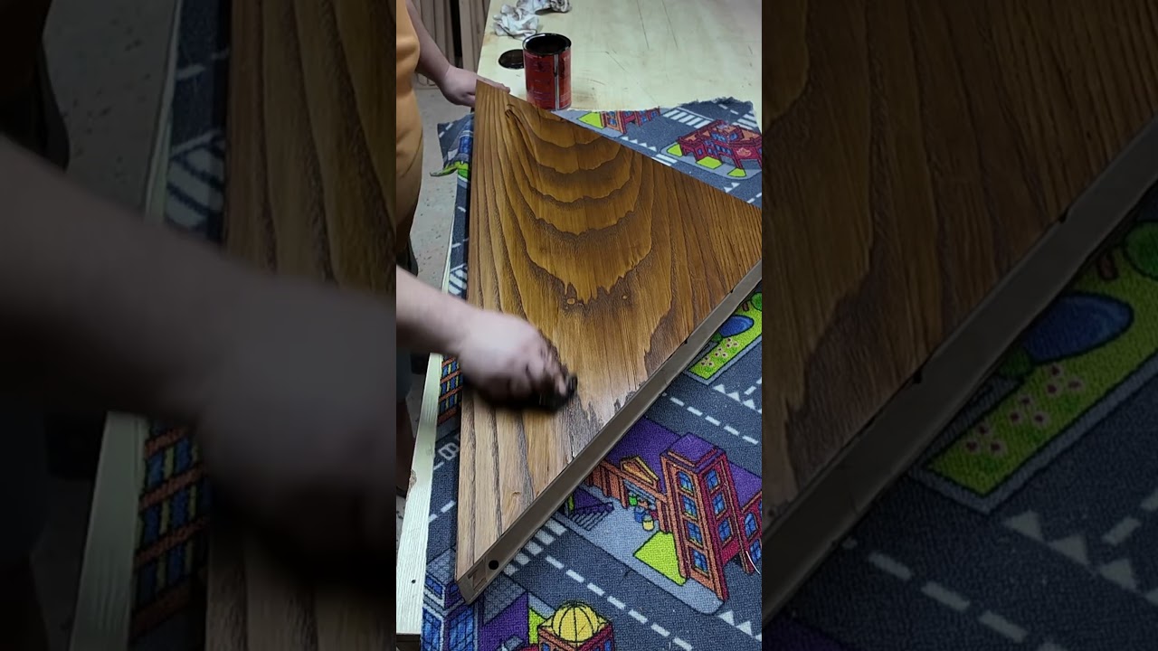 DIY Морение шпона Ясеня!!!  #wood #woodwork #homedecor